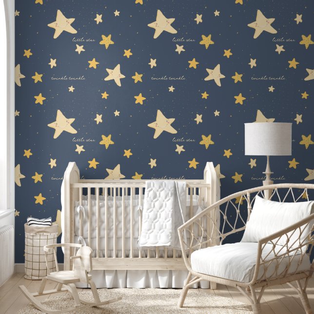 Twinkle Twinkle Little Star Pattern Wallpaper (Kids)
