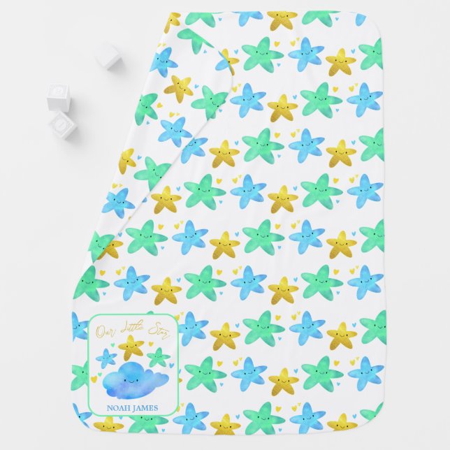 Twinkle Twinkle Little Star Personalized Baby Blanket (In Situ)