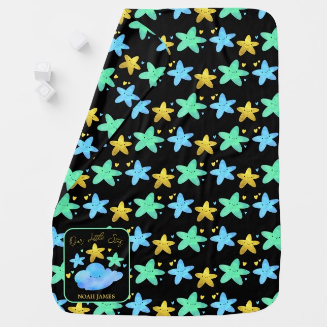 Twinkle Twinkle Little Star Personalized Baby Blanket (In Situ)