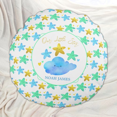 Twinkle Twinkle Little Star Personalized Baby Round Pillow