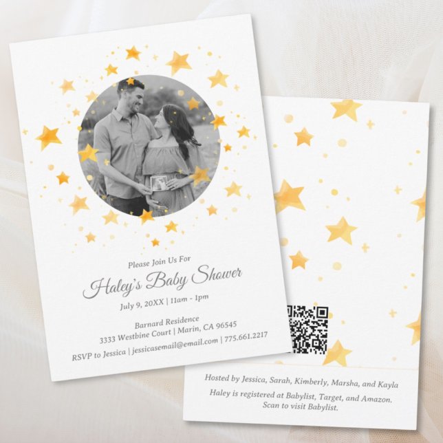 Twinkle Twinkle Little Star Photo Baby Shower Invitation (Twinkle Twinkle Little Star Photo Baby Shower Invitation
)