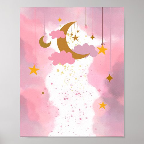 Twinkle Twinkle Little Star Pink Blank DIY Poster