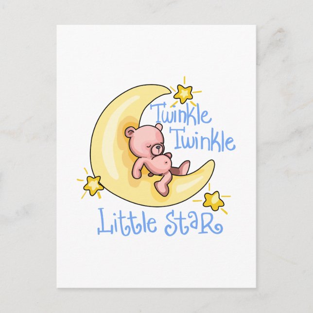 TWINKLE TWINKLE LITTLE STAR POSTCARD (Front)