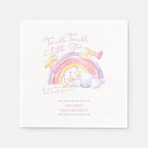 Twinkle Twinkle Little Star Rainbow Baby Shower Napkins