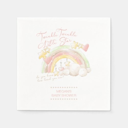 Twinkle Twinkle Little Star Rainbow Baby Shower Napkins