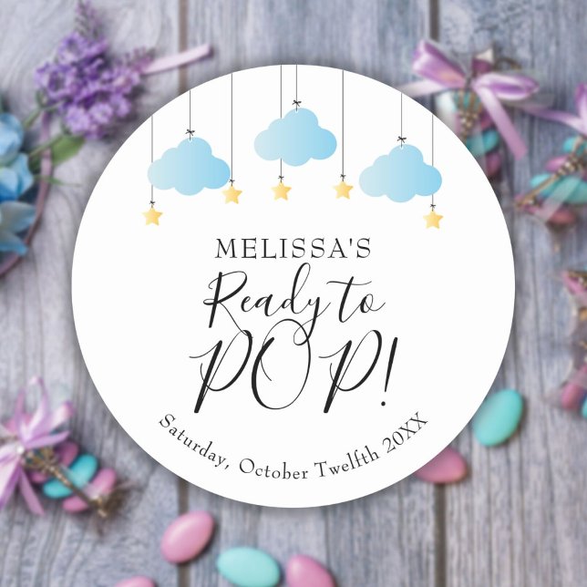 Twinkle twinkle little star Ready to POP Baby Boy Classic Round Sticker (Creator Uploaded)