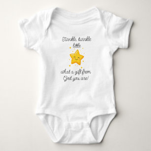 Twinkle Twinkle Little Star, Religious Baby Gift, Baby Bodysuit