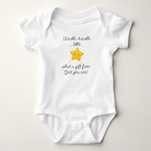 Twinkle Twinkle Little Star, Religious Baby Gift,  Bodysuit