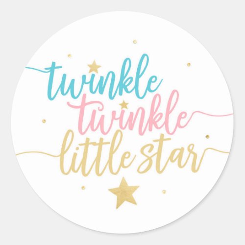 Twinkle Twinkle Little Star Round Sticker
