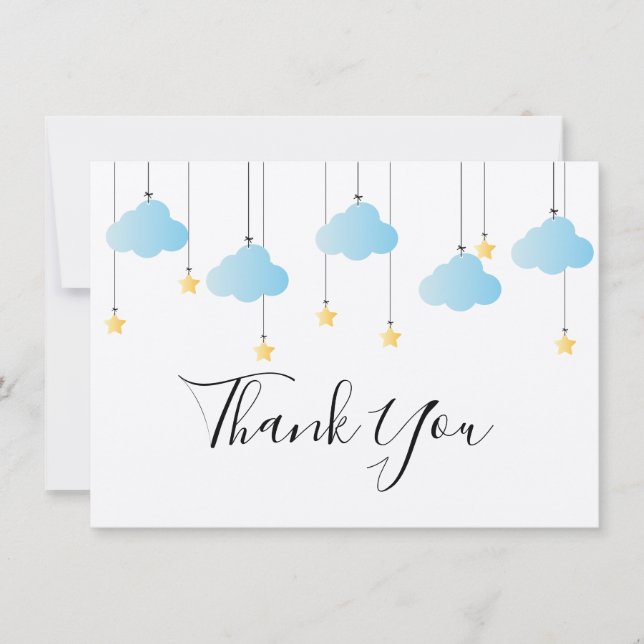 Twinkle Twinkle Little Star Rustic Boho Thank You Card (Front)