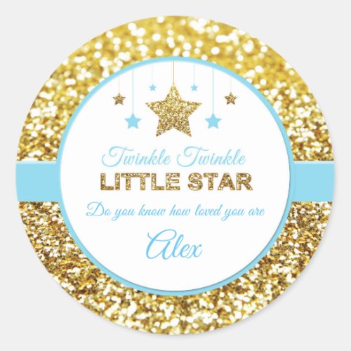 Twinkle twinkle little star stickers baby blue