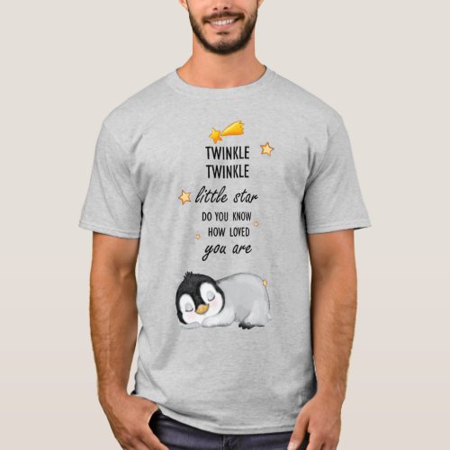 Twinkle Twinkle Little Star Super Cute Penguin T_Shirt