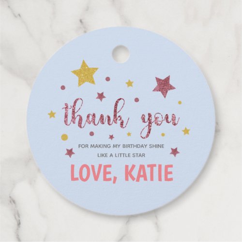 Twinkle Twinkle Little Star Thank You Favor Tags