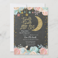 Twinkle Twinkle Little Star Twin Baby Shower Invitation