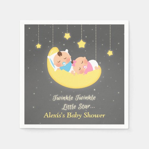 Twinkle Twinkle Little Star Twins Shower Supplies Paper Napkins