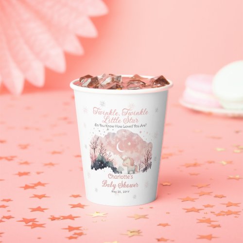 Twinkle Twinkle Little Star Unicorn Baby Shower Paper Cups