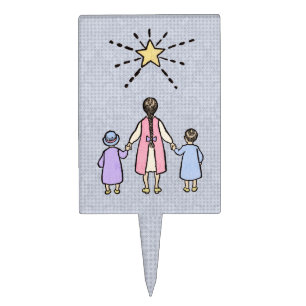 Twinkle Twinkle Little Star Vintage Nursery Rhyme Cake Topper