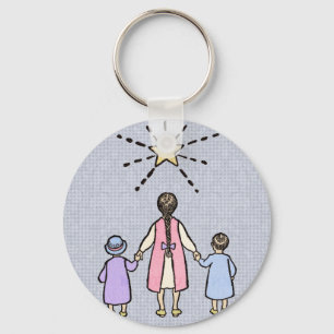 Twinkle Twinkle Little Star Vintage Nursery Rhyme Keychain
