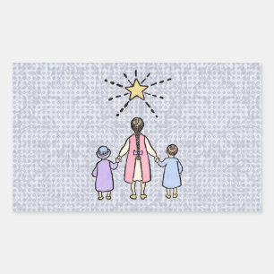Twinkle Twinkle Little Star Vintage Nursery Rhyme Rectangular Sticker