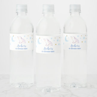 Twinkle twinkle little star water bottle label