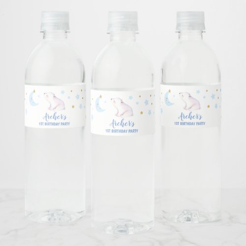 Twinkle twinkle little star water bottle label