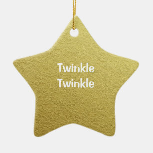 Twinkle Twinkle Little Star with Name Ceramic Ornament