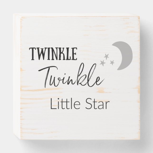 TWINKLE TWINKLE LITTLE STAR wooden sign (Front Horizontal)