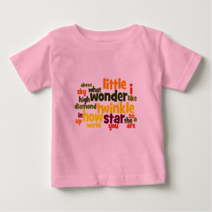Twinkle Twinkle Little Star wordart infant t-shirt