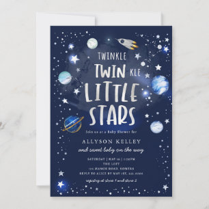 Twinkle Twinkle Little Stars Birthday Invitation