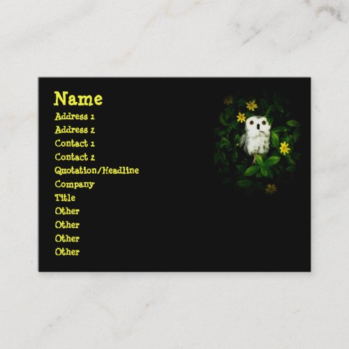 Twinkle Twinkle Little Stars Owl Namecard Business Card Templates