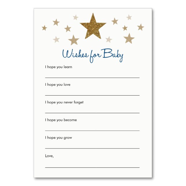 Twinkle Twinkle Little Wishes for Baby Cards (Front)