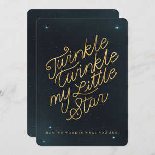 Twinkle twinkle my little star invitation