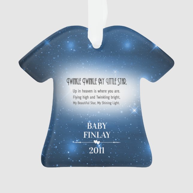 Twinkle Twinkle My Little Star Ornament (Front)