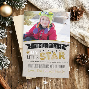 Twinkle Twinkle My Little Star PhotoChristmas Card