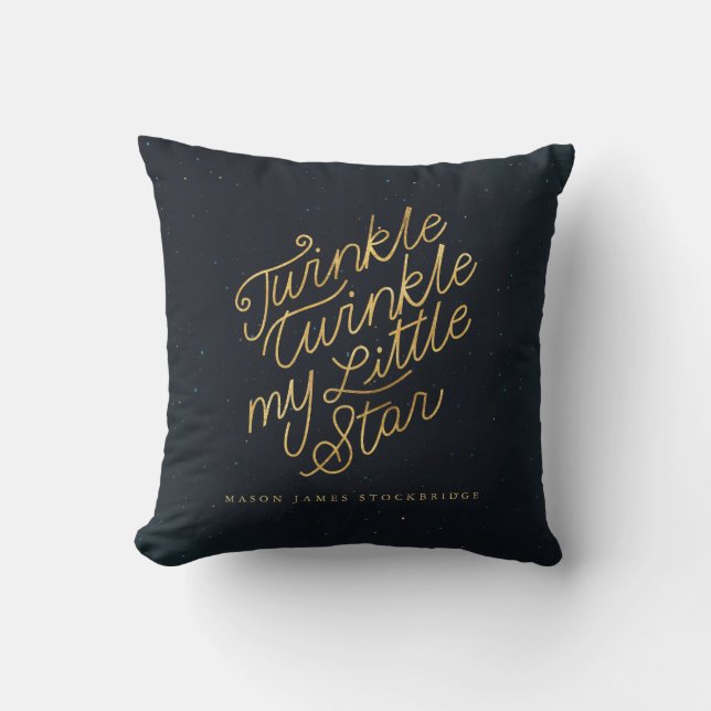 Twinkle twinkle my little star throw pillow (Front)