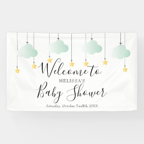 Twinkle Twinkle Neutral Baby Shower Welcome Banner