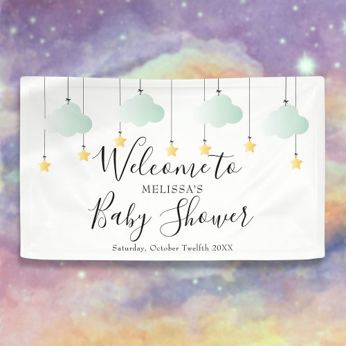 Twinkle Twinkle Neutral Baby Shower Welcome Banner