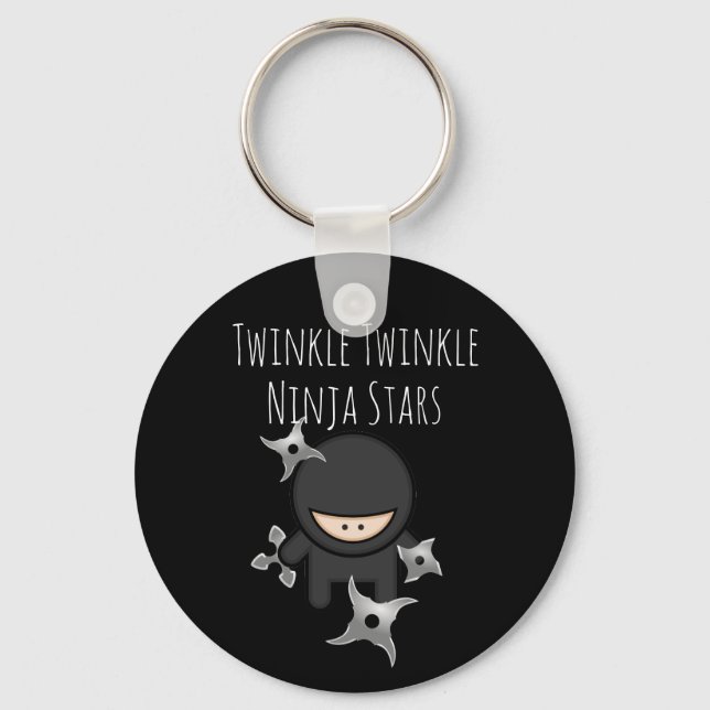 Twinkle Twinkle Ninja Stars Keychain (Front)