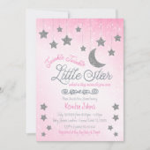 Twinkle Twinkle, Pink Baby Shower invitation (Front)