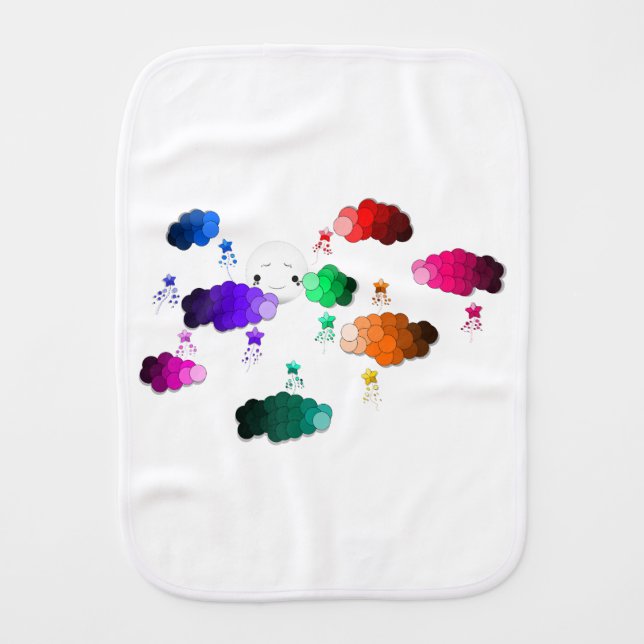 Twinkle, Twinkle, Pop! Burp cloth (Front)