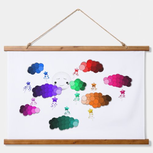 Twinkle Twinkle Pop Wood Topped Wall Tapestry