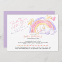 Twinkle Twinkle Pretty Rainbow Baby Sprinkle Invitation