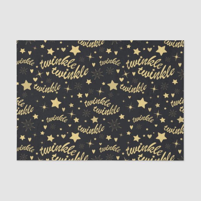 Twinkle Twinkle Seamless Pattern Tissue Paper (Front)