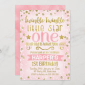 Twinkle Twinkle Star 1st Birthday Invitation (Front/Back)