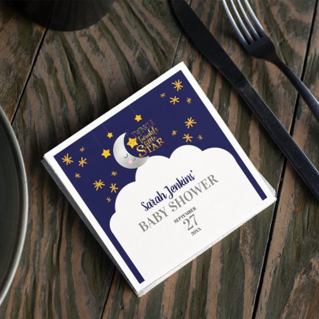 Twinkle Twinkle Star Baby Shower Napkins (Creator Uploaded)