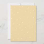 Twinkle Twinkle Star Theme Yellow Baby Shower Invitation (Back)