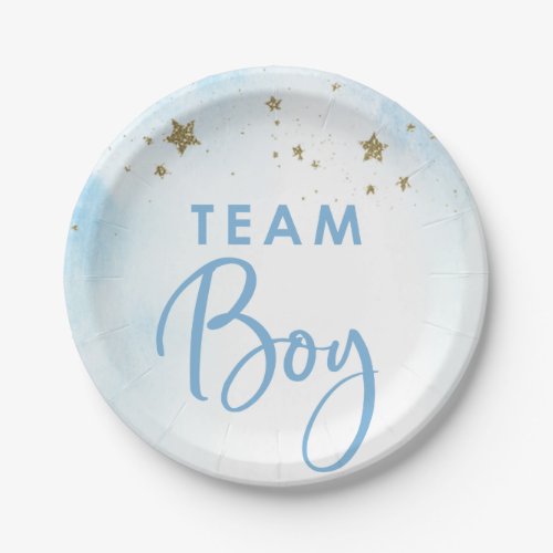 Twinkle Twinkle Team Boy Gender Reveal Plates