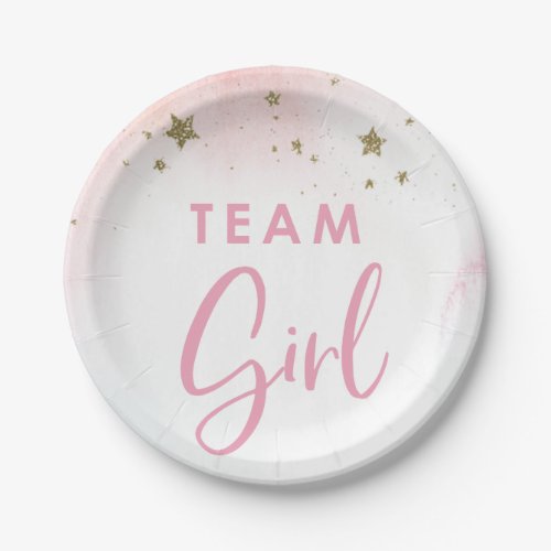 Twinkle Twinkle Team Girl Gender Reveal Plates