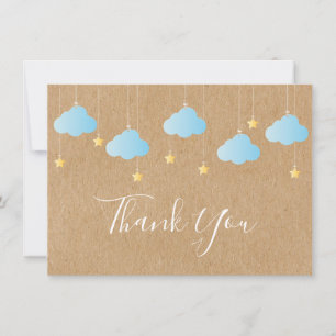 Twinkle Twinkle Thank You Rustic Kraft Boho Card