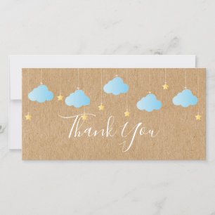 Twinkle Twinkle Thank You Rustic Kraft Boho Card